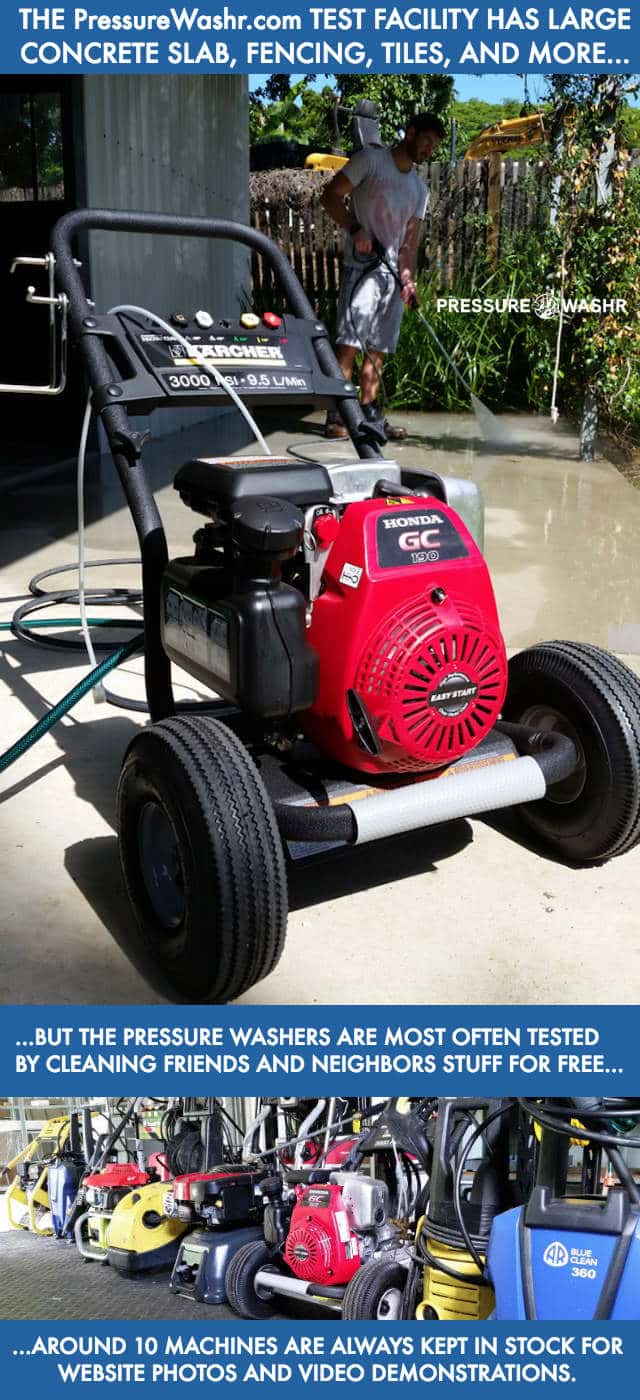 Jamey Testing Gas Pressure Washer At PressureWashrcom Test Facility