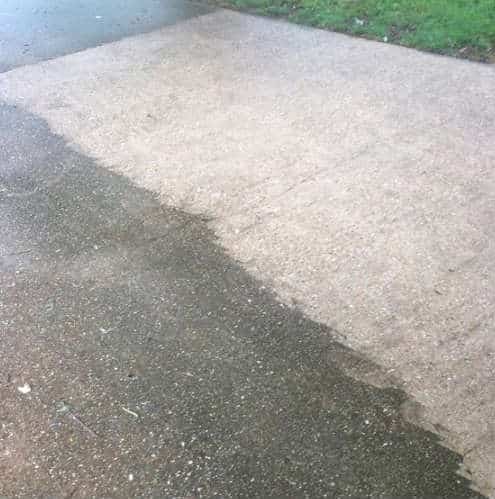 concrete pressure driveway washing power wash cleaner before cleaning brick attachment surface pressurewashr shows