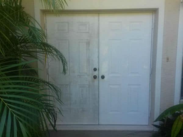 Pressure Cleaned House Door