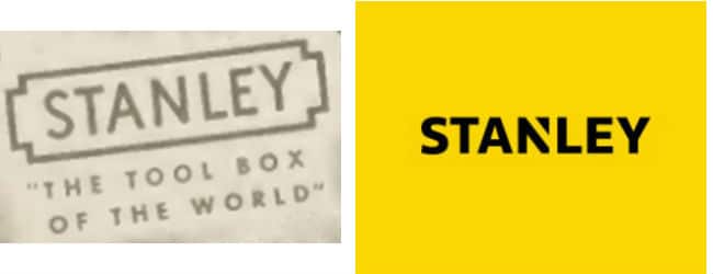 Stanley Tools Logo Then and Now