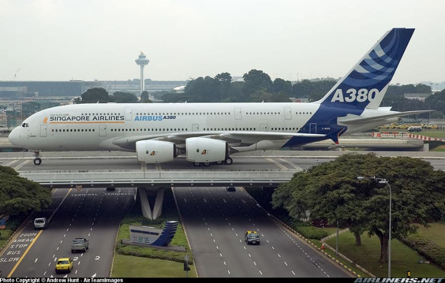 A380 On Bridge