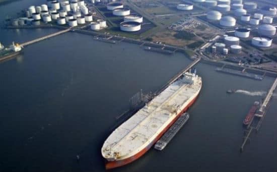 TI Class Supertanker in Dock