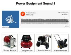 Pressurewashr power equipment sound quiz