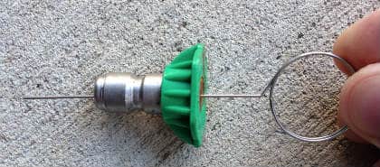 Clearing Pressure Washer Nozzle Blocks With Needle