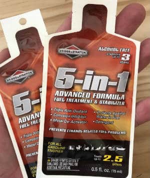 Pressure washer engine fuel stabilizer