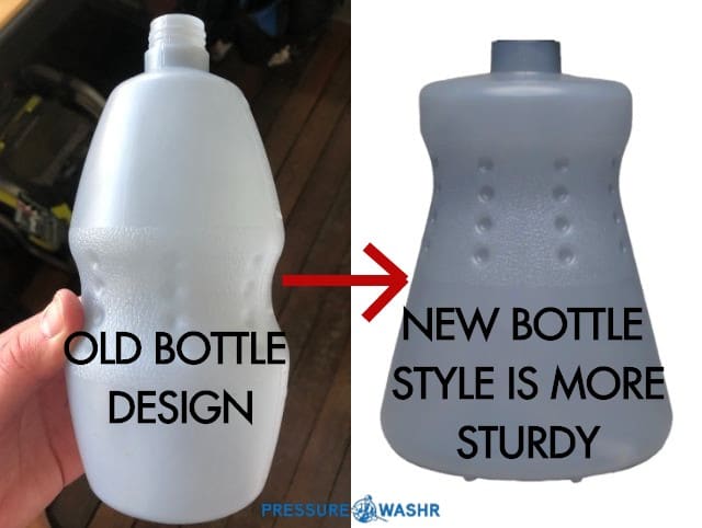 Comparison OLD vs NEW MTM Foam Cannon Bottle