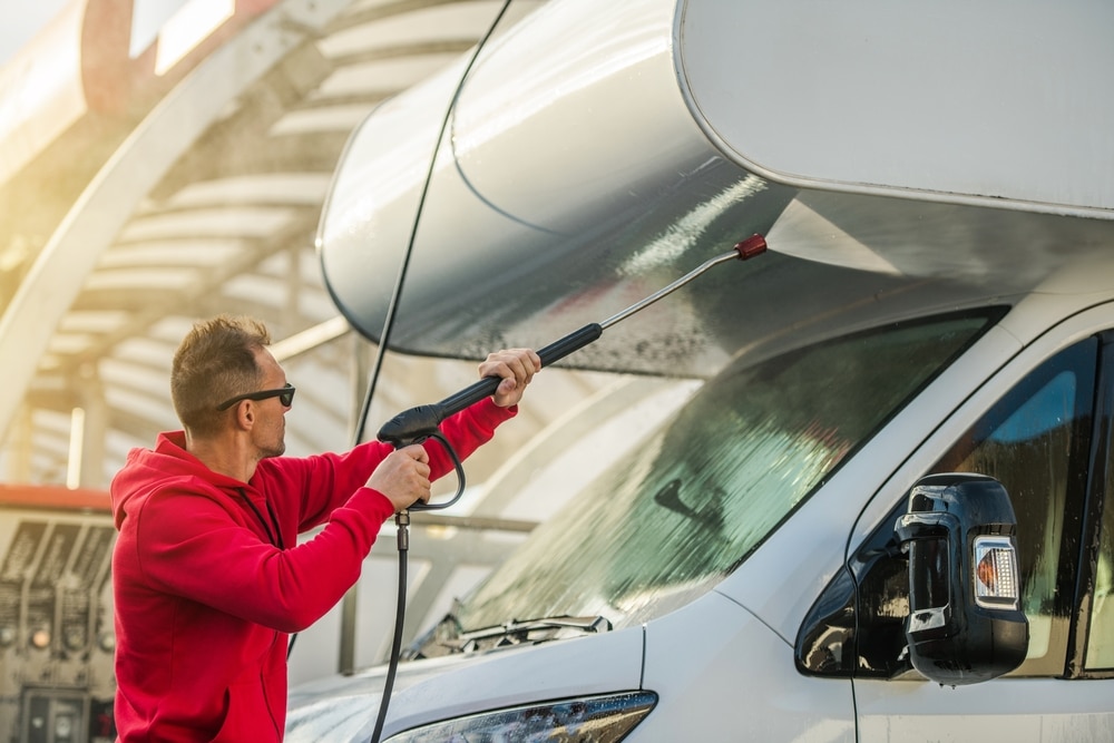 Can a pressure washer be used safely for car cleaning?